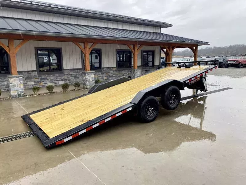 2026 H&H 102x20' Buggy Hauler Power Tilt Car Trailer 9900# GVW  * 102" DECK * DRIVE OVER FENDERS * WINCH PLATE * DUAL TOOLBOXES * RUBRAIL/STAKE POCKETS/D-RINGS * SPARE TIRE MOUNT