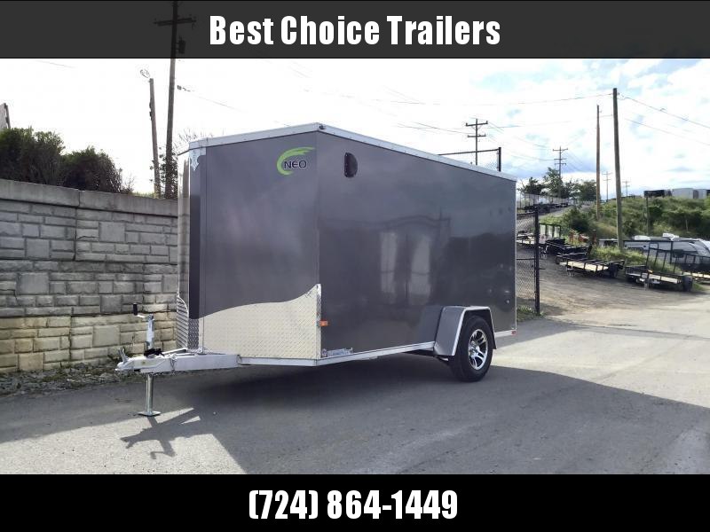 2021 Neo 6x12 NAVF Aluminum Enclosed Cargo Trailer * RAMP DOOR * CHARCOAL * ALUMINUM WHEELS 2021 Neo 6x12 NAVF Aluminum Enclosed Cargo Trailer * RAMP DOOR * CHARCOAL * ALUMINUM WHEELS