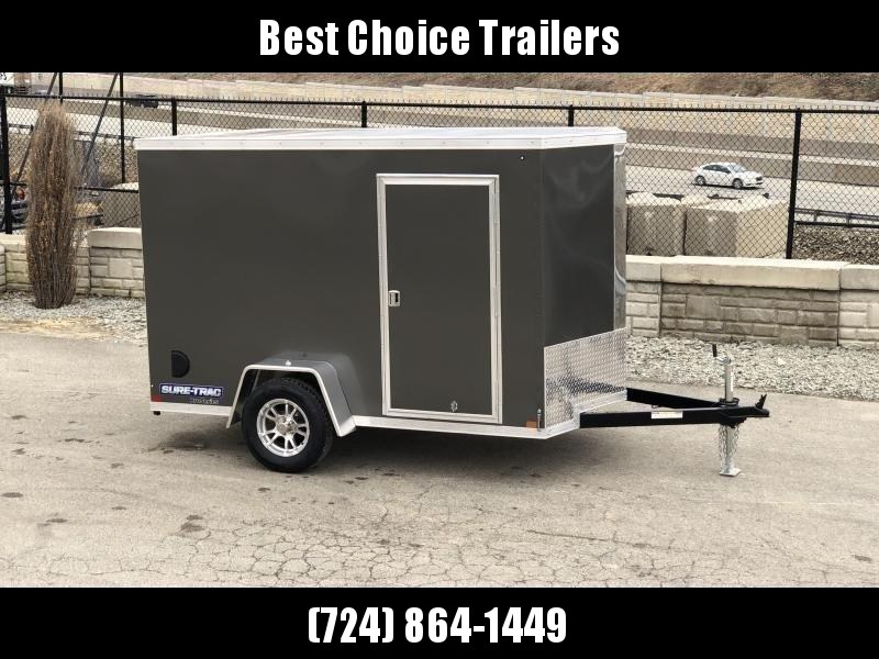 2021 Sure-Trac 6x12' Pro Series Enclosed Cargo Trailer 2990# GVW * CHARCOAL EXTERIOR * V-NOSE * RAMP * .030 SCREWLESS EXTERIOR * ALUMINUM WHEELS * 1 PC ROOF * 4" TUBE FRAME * 16" O.C. WALLS * PLYWOOD * TUBE STUDS * CEILING LINER * RV DOOR 2021 Sure-Trac 6x12' Pro Series Enclosed Cargo Trailer 2990# GVW * CHARCOAL EXTERIOR * V-NOSE * RAMP * .030 SCREWLESS EXTERIOR * ALUMINUM WHEELS * 1 PC ROOF * 4" TUBE FRAME * 16" O.C. WALLS * PLYWOOD * TUBE STUDS * CEILING LINER * RV DOOR
