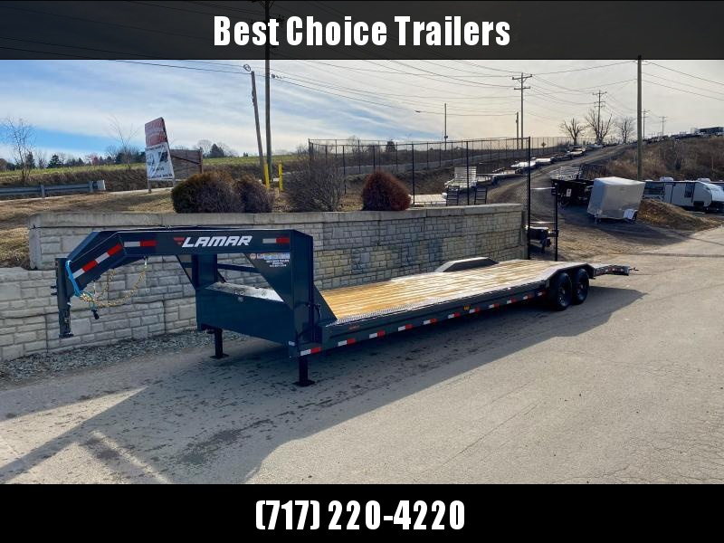 2020 Lamar 102x34' Gooseneck Car Hauler Trailer 14000# GVW * 102" DECK * DRIVE OVER FENDERS * OVERLENGTH 7' SLIDE IN RAMPS * 4' DOVETAIL * RUBRAIL * SWIVEL JACKS * UNDER FRAME BRIDGE * DUAL JACKS * FULL TOOLBOX * CHARCOAL W/ BLACK WHEELS 2020 Lamar 102x34' Gooseneck Car Hauler Trailer 14000# GVW * 102" DECK * DRIVE OVER FENDERS * OVERLENGTH 7' SLIDE IN RAMPS * 4' DOVETAIL * RUBRAIL * SWIVEL JACKS * UNDER FRAME BRIDGE * DUAL JACKS * FULL TOOLBOX * CHARCOAL W/ BLACK WHEELS