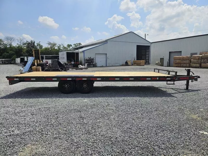 2026 MAXXD 102x20' DOX Deckover Flatbed Trailer 14000# GVW * DEXTER AXLES * SLIDE IN RAMPS * I-BEAM FRAME * WET BLACK POWDERCOAT * TOOL TRAY