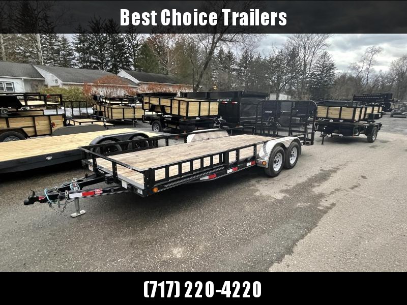 USED 2021 PJ Trailers 7x20' Utility Landscape Trailer 7000# GVW * CHANNEL FRAME * ATV RAMPS * HD GATE * ALUMINUM FENDERS USED 2021 PJ Trailers 7x20' Utility Landscape Trailer 7000# GVW * CHANNEL FRAME * ATV RAMPS * HD GATE * ALUMINUM FENDERS