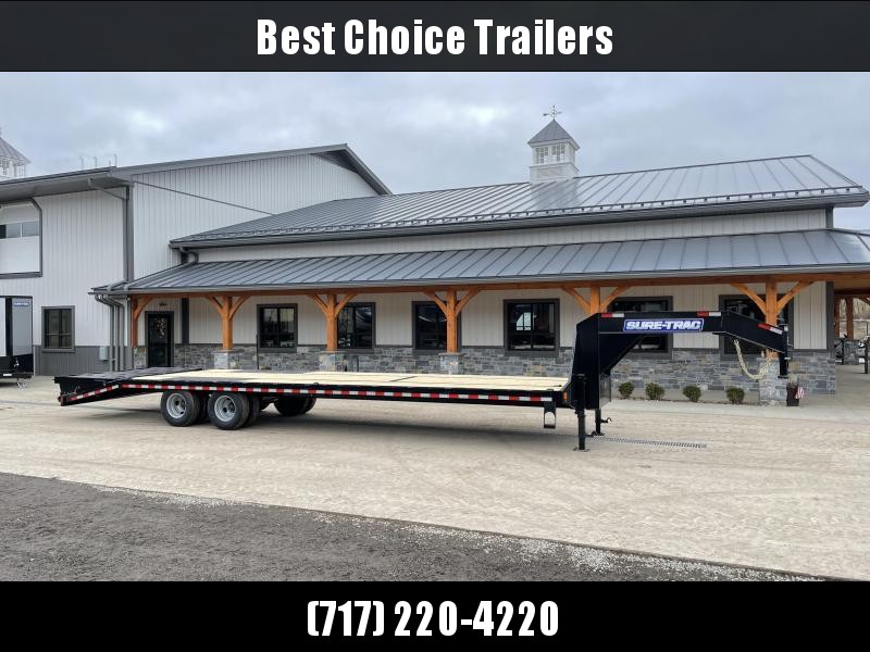 2022 Sure-Trac 102x30' Gooseneck Beavertail Deckover Trailer 22500# GVW * FULL WIDTH RAMPS * DEXTER AXLES * 12" I-BEAM * PIERCED FRAME * RUBRAIL/STAKE POCKETS/PIPE SPOOLS/10 D-RINGS * CROSS TRAC BRACING * HD BEAVERTAIL 2022 Sure-Trac 102x30' Gooseneck Beavertail Deckover Trailer 22500# GVW * FULL WIDTH RAMPS * DEXTER AXLES * 12" I-BEAM * PIERCED FRAME * RUBRAIL/STAKE POCKETS/PIPE SPOOLS/10 D-RINGS * CROSS TRAC BRACING * HD BEAVERTAIL