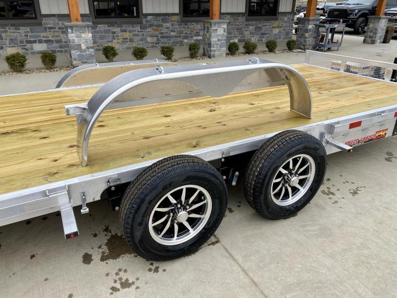 2023 H&H 7x18' Aluminum Power Tilt Car Hauler Trailer 7000 GVW * POWER