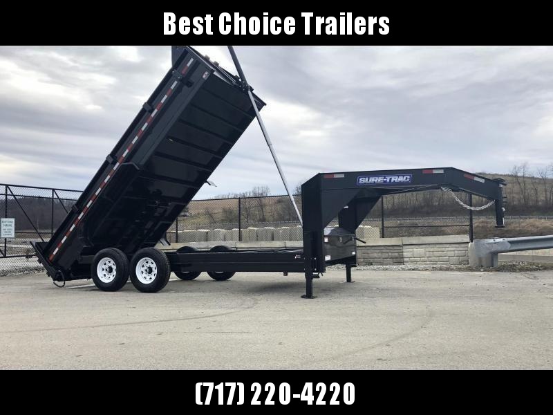 2021 Sure-Trac 7x16' 16000# Low Profile HD GOOSENECK Dump Trailer * TELESCOPIC HOIST * 8000# AXLE UPGRADE * TARP KIT 2021 Sure-Trac 7x16' 16000# Low Profile HD GOOSENECK Dump Trailer * TELESCOPIC HOIST * 8000# AXLE UPGRADE * TARP KIT