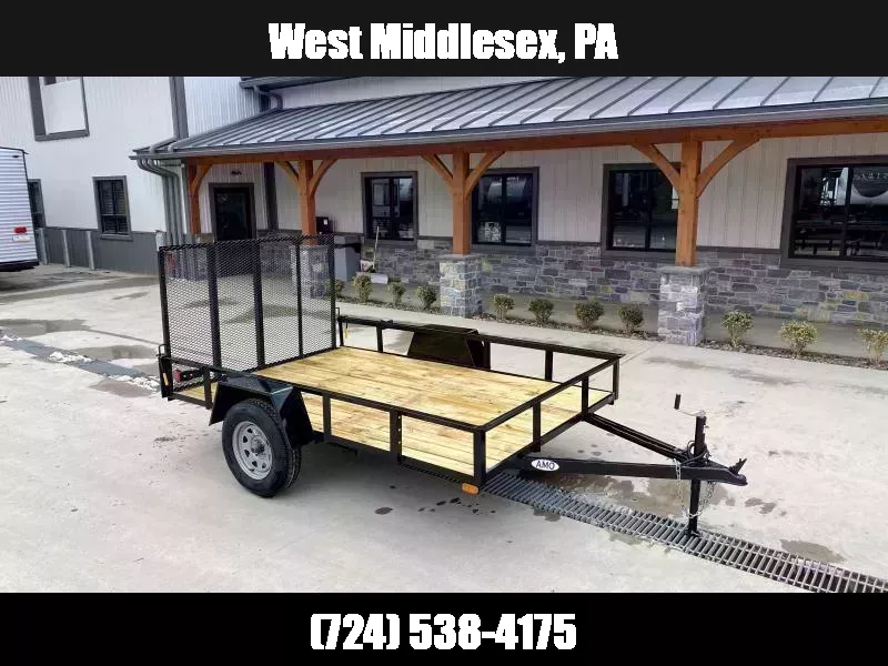 2026 AMO 6.5x10' Angle Iron Utility Landscape Trailer w/ Gate 2990# GVW * A-FRAME TONGUE * 4' GATE * TREATED WOOD FLOOR * A-FRAME JACK * 15" RADIAL TIRES * SPRING ASSITED GATE * FOLD IN GATE * TUBE GATE CROSSMEMBERS 1757533991