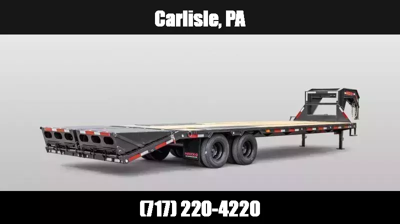 2026 MAXXD 102x25' LDX Gooseneck Flatbed Trailer 22500# GVW * ENGINEERED PIERCED I-BEAM FRAME * HDSS SUSPENSION * FULL WIDTH RAMPS * METALLIC GREY * 6IN SIDE FRAME * WINCH PLATE * I-BEAM 14" O.C. CROSSMEMBERS * DEXTER 10K'S