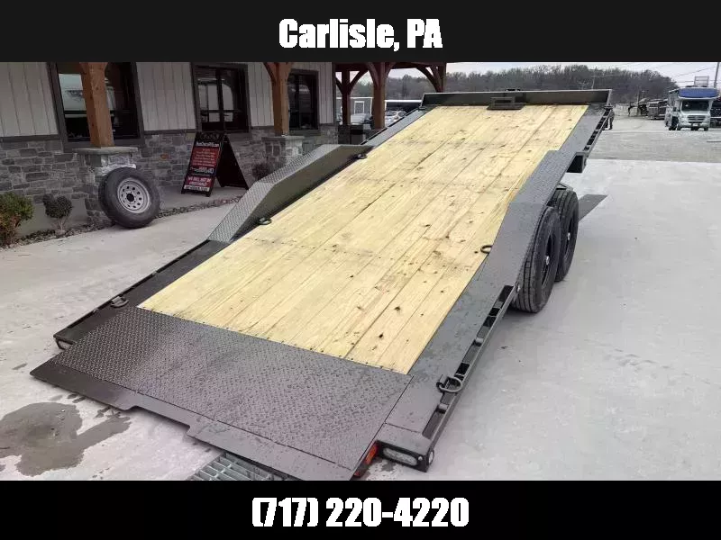 2026 MAXX-D 102x20 Equipment Trailer 9990 GVW * STEEL DECK * TORSION SUSPENSION * WIRELESS REMOTE * 6" CHANNEL FULL WRAP TONGUE AND FRAME * DEXTER AXLES * FULL DECK TILT * TOOLBOX * WINCH PLATE * 102" DECK/DRIVE OVER FENDERS * DROP LEG JACK * ADJ COUPLER 1764294689