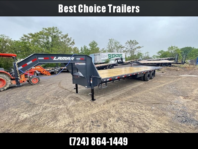 2022 Lamar 102x32' Gooseneck Hydraulic Dovetail Deckover Trailer 22000# * 9' HYDRAULIC DOVETAIL * CHARCOAL * 12" / 19# I-BEAM * DEXTER TANDEM DUALS * FRONT TOOLBOX / DUAL JACKS * UNDER FRAME BRIDGE 2022 Lamar 102x32' Gooseneck Hydraulic Dovetail Deckover Trailer 22000# * 9' HYDRAULIC DOVETAIL * CHARCOAL * 12" / 19# I-BEAM * DEXTER TANDEM DUALS * FRONT TOOLBOX / DUAL JACKS * UNDER FRAME BRIDGE
