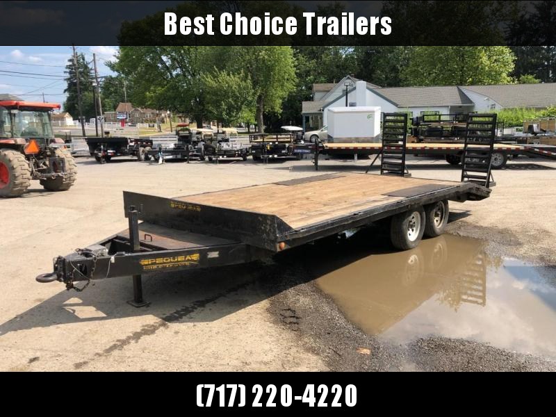 USED Pequea 102x20' Beavertail Deckover FLatbed Trailer * 6000# AXLES * TOOLBOX * 12K JACK * ADJUSTABLE COUPLER * STAND UP RAMPS USED Pequea 102x20' Beavertail Deckover FLatbed Trailer * 6000# AXLES * TOOLBOX * 12K JACK * ADJUSTABLE COUPLER * STAND UP RAMPS