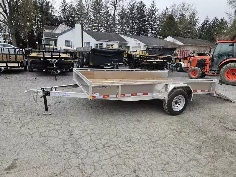 2026 Nordtek 77x12' Aluminum HD Utility Trailer 2990# GVW * BI FOLD GATE * ALUMINUM WHEELS * 4" CHANNEL TONGUE * 16" O.C. CROSSMEMBERS