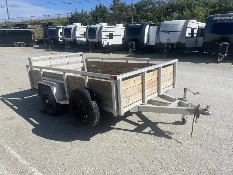 USED 2021 Sure-Trac 6x10 2990 GVW ALUMINUM HIGH-SIDE UTILITY TRAILER * BI-FOLD GATE * SPARE MOUNT & SPARE TIRE * D-RINGS * 