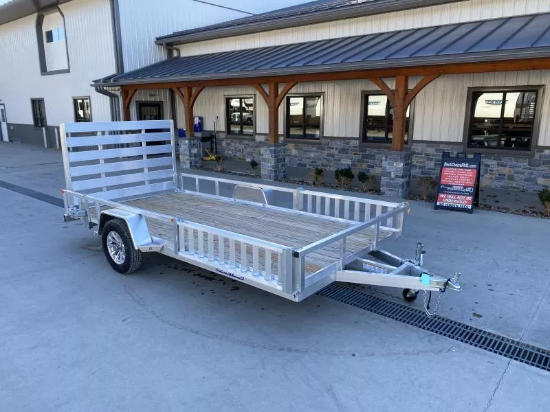2026 Sure Trac 7x14' Aluminum Tube Top ATV Utility Landscape Trailer 2990# GVW * ALUMINUM GATE * ALUMINUM WHEELS * ATV SIDE RAMPS