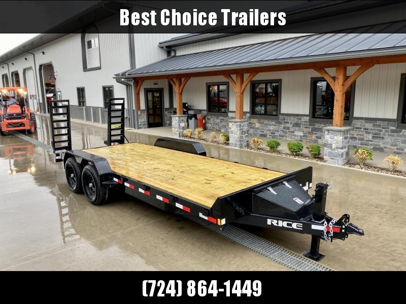 2022 Rice 7x20' Equipment Lowboy Trailer 14000# GVW * STAND UP WEDGE RAMPS * TOOLBOX * LED'S * POWDERCOATED * 6" TONGUE AND FRAME * TREADPLATE BEAVERTAIL * DROP LEG JACK * ADJUSTABLE COUPLER 2022 Rice 7x20' Equipment Lowboy Trailer 14000# GVW * STAND UP WEDGE RAMPS * TOOLBOX * LED'S * POWDERCOATED * 6" TONGUE AND FRAME * TREADPLATE BEAVERTAIL * DROP LEG JACK * ADJUSTABLE COUPLER