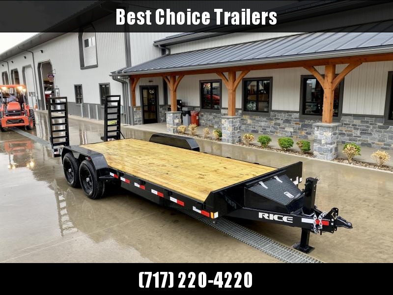 2022 Rice 7x20' Equipment Lowboy Trailer 14000# GVW * STAND UP WEDGE RAMPS * TOOLBOX * LED'S * POWDERCOATED * 6" TONGUE AND FRAME * TREADPLATE BEAVERTAIL * DROP LEG JACK * ADJUSTABLE COUPLER * CLEARANCE 2022 Rice 7x20' Equipment Lowboy Trailer 14000# GVW * STAND UP WEDGE RAMPS * TOOLBOX * LED'S * POWDERCOATED * 6" TONGUE AND FRAME * TREADPLATE BEAVERTAIL * DROP LEG JACK * ADJUSTABLE COUPLER * CLEARANCE