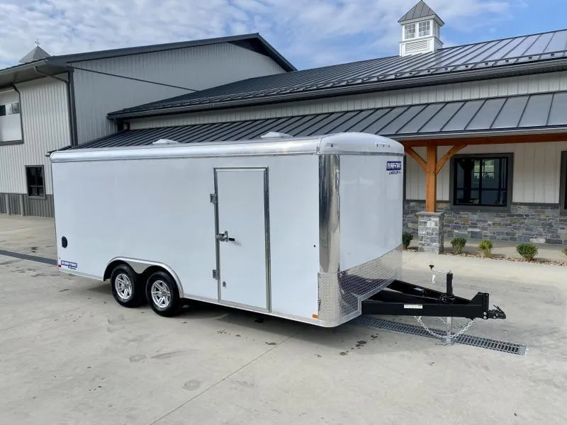 2026 Sure-Trac 8.5x18' Landscape Pro Enclosed Trailer 9900# GVW * WHITE EXTERIOR * 2X6" PLANK FLOOR * EXTENDED TONGUE * 5200# TORSION * INTEGRATED KNIFE EDGE * STEEL WORKBENCH * EXTENDED TONGUE * ADJUSTABLE COUPLER * DROP LEG JACK