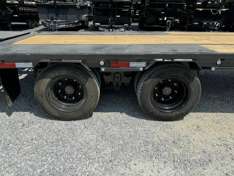 2026 MAXXD 102x40' LHX Gooseneck Beavertail Deckover Trailer 40000# GVW * 3" BALL COUPLER * ENGINEERED BEAM * HYDRAULIC JACKS * 16K AXLES * EOH BRAKES * JUNIOR I-BEAM C/M 12" O.C. * HDSS SUSPENSION * FULL WIDTH RAMPS * METALLIC GREY * 17.5'S LTmA0elna37n