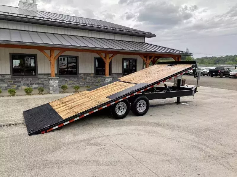 2026 Sure-Trac 102x22' Power Tilt Deckover 15000# GVW * HYDRAULIC JACK * WINCH PLATE * 10" I-BEAM MAINFRAME * 6" TUBE SIDE RAIL * RUBRAIL/STAKE POCKETS/PIPE SPOOLS/8 D-RINGS * LOW LOAD ANGLE