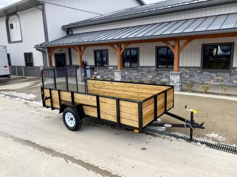 2026 AMO 78x10' High Side Utility Landscape Trailer 2990# GVW * 4-BOARD HIGH SIDE * 2' SIDES * TOOLESS GATE REMOVAL * TIE DOWNS