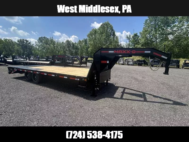 2026 MAXXD 102x22' DOX Gooseneck Beavertail Deckover Trailer 17500# GVW * FULL WIDTH RAMPS * 10" I-BEAM FRAME * 8000# AXLES * 17.5" RUBBER - 18 PLY 1750871772
