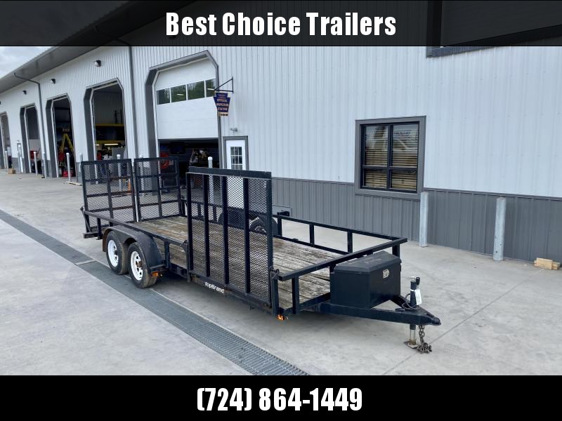 USED 2005 Top Brand 78x18' Tube Top Utility Landscape Trailer 7000# GVW * SIDE RAMP * TOOLBOX * SPLIT HD REAR GATE * STAKE POCKETS * AS-IS USED 2005 Top Brand 78x18' Tube Top Utility Landscape Trailer 7000# GVW * SIDE RAMP * TOOLBOX * SPLIT HD REAR GATE * STAKE POCKETS * AS-IS