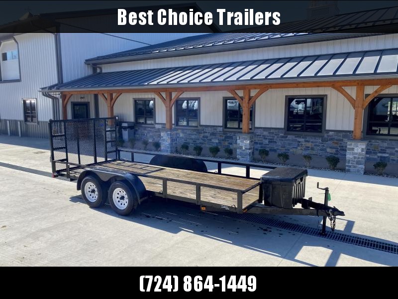 USED 2011 Carolina 7x16' Utility Landscape Trailer 7000# GVW * HD RAMP * TOOLBOX * SWIVEL JACK * D-RINGS USED 2011 Carolina 7x16' Utility Landscape Trailer 7000# GVW * HD RAMP * TOOLBOX * SWIVEL JACK * D-RINGS