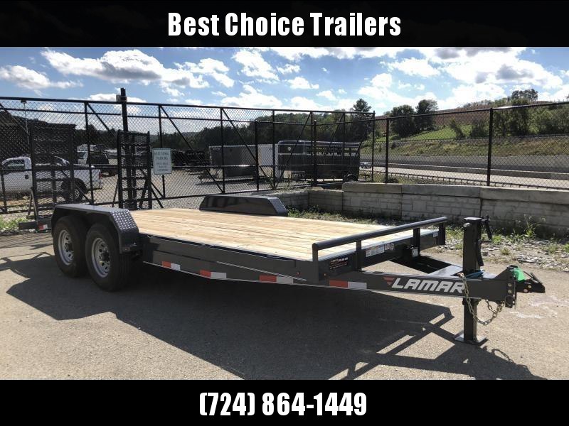 2021 Lamar 7x16' Equipment Trailer 14000# GVW * DELUXE OVERWIDTH RAMPS W/ HEAVY MESH * CHARCOAL POWDERCOAT * RUBRAIL/STAKE POCKETS/PIPE SPOOLS/D-RINGS * REM FENDERS * 12K JACK * CAST COUPLER * SPRING ASSIST * COLD WEATHER HARNESS * DIA PLATE DOVETAIL 2021 Lamar 7x16' Equipment Trailer 14000# GVW * DELUXE OVERWIDTH RAMPS W/ HEAVY MESH * CHARCOAL POWDERCOAT * RUBRAIL/STAKE POCKETS/PIPE SPOOLS/D-RINGS * REM FENDERS * 12K JACK * CAST COUPLER * SPRING ASSIST * COLD WEATHER HARNESS * DIA PLATE DOVETAIL