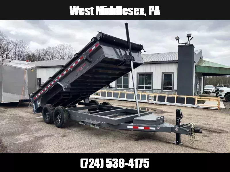 2025 Midsota 7x16 HD Low Profile Dump Trailer 17600# GVW