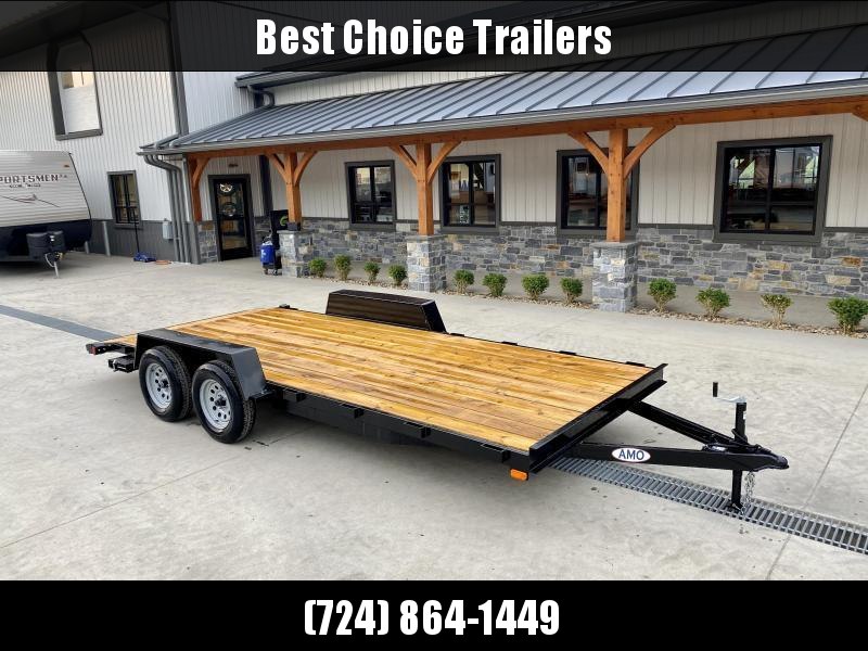 2022 AMO 7x16' Wood Deck Car Trailer 7000# GVW * LED TAIL LIGHTS * STACKED CHANNEL TONGUE/FRAME * BEAVERTAIL * REMOVABLE FENDERS * 2-AXLE BRAKES 2022 AMO 7x16' Wood Deck Car Trailer 7000# GVW * LED TAIL LIGHTS * STACKED CHANNEL TONGUE/FRAME * BEAVERTAIL * REMOVABLE FENDERS * 2-AXLE BRAKES
