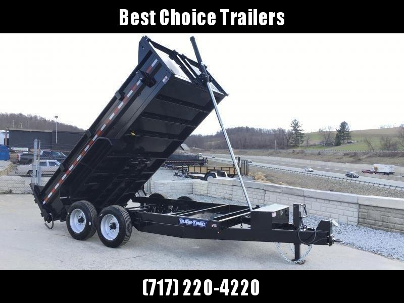 2021 Sure-Trac 7x14' HD Dump Trailer 16000# GVW * 8000# AXLES * TELESCOPIC HOIST * FRONT/REAR BULKHEAD * INTEGRATED KEYWAY * 2' SIDES * UNDERBODY TOOL TRAY * ADJUSTABLE COUPLER * 110V CHARGER * UNDERMOUNT RAMPS * COMBO GATE * 7K DROP LEG JACK * SPARE MOUN 2021 Sure-Trac 7x14' HD Dump Trailer 16000# GVW * 8000# AXLES * TELESCOPIC HOIST * FRONT/REAR BULKHEAD * INTEGRATED KEYWAY * 2' SIDES * UNDERBODY TOOL TRAY * ADJUSTABLE COUPLER * 110V CHARGER * UNDERMOUNT RAMPS * COMBO GATE * 7K DROP LEG JACK * SPARE MOUN