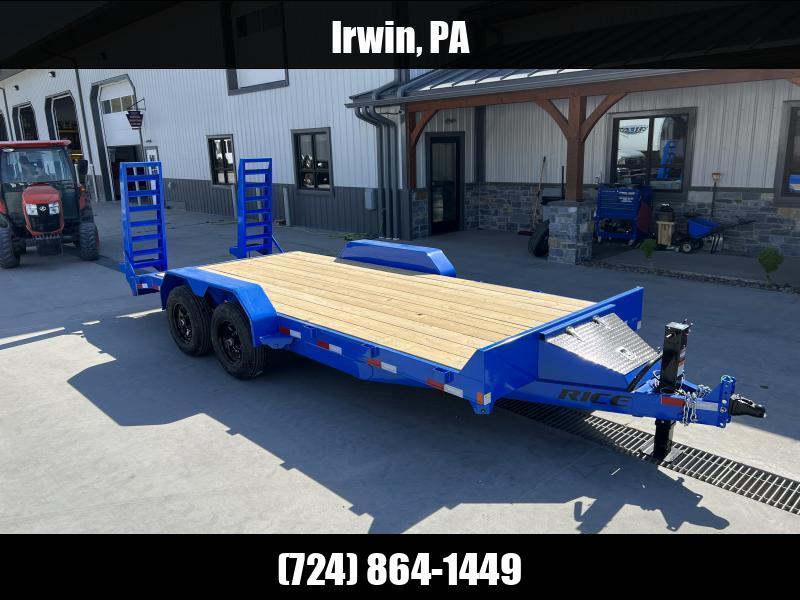 2025 Rice 7x18' Equipment Lowboy Trailer 9990# GVW * STAND UP