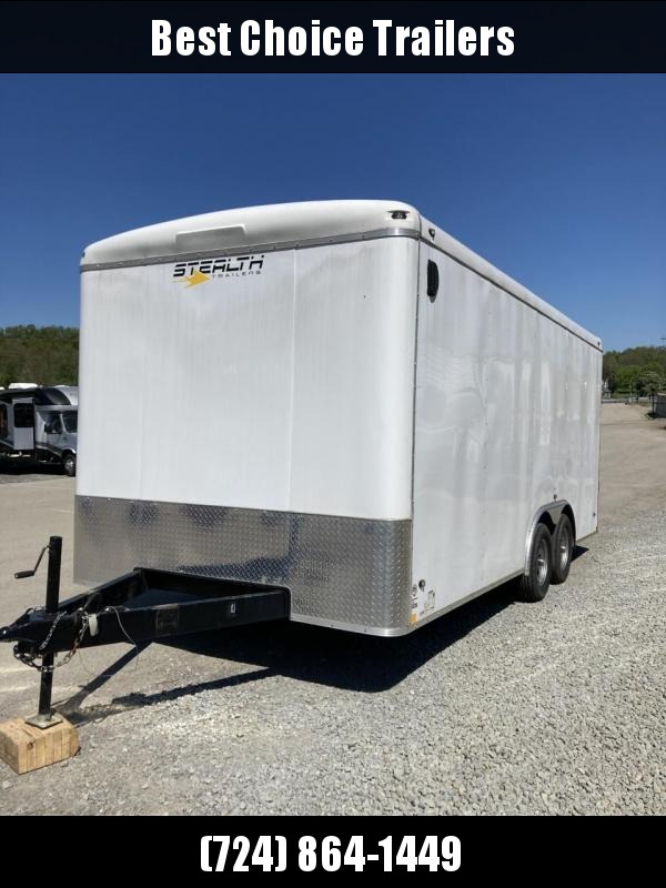 USED 2019 Stealth Trailers 8.5x18' Enclosed Cargo Trailer 7000# GVW * SEMI-SCREWLESS * ONE PIECE ROOF * ROUND TOP USED 2019 Stealth Trailers 8.5x18' Enclosed Cargo Trailer 7000# GVW * SEMI-SCREWLESS * ONE PIECE ROOF * ROUND TOP