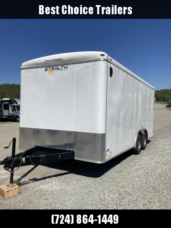 USED 2019 Stealth Trailers 8.5x18' Enclosed Cargo Trailer 7000# GVW * SEMI-SCREWLESS * ONE PIECE ROOF * ROUND TOP USED 2019 Stealth Trailers 8.5x18' Enclosed Cargo Trailer 7000# GVW * SEMI-SCREWLESS * ONE PIECE ROOF * ROUND TOP