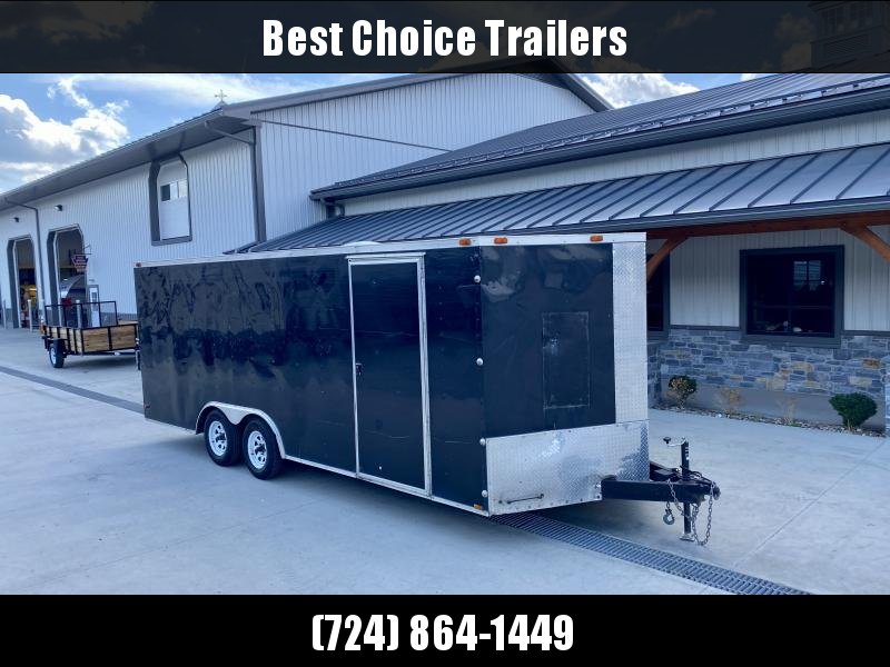 USED 2015 Diamond Cargo 8.5x20' Enclosed Car Trailer 7000# GVW * BLACK * V-NOSE * RV DOOR * RAMP DOR * ROOF VENT * D-RINGS * SHELVING * AS-IS USED 2015 Diamond Cargo 8.5x20' Enclosed Car Trailer 7000# GVW * BLACK * V-NOSE * RV DOOR * RAMP DOR * ROOF VENT * D-RINGS * SHELVING * AS-IS