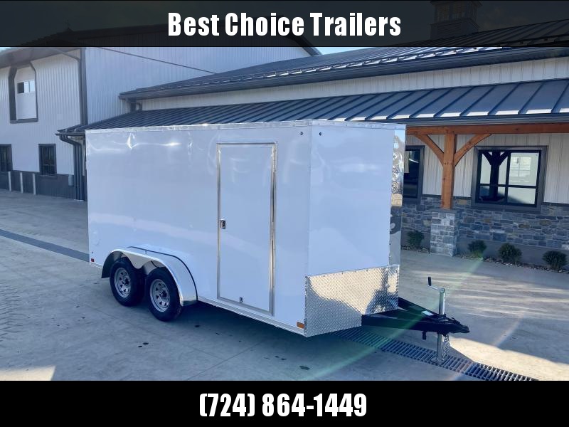 2022 ITI Cargo 7x12' Enclosed Cargo Trailer 7000# GVW * WHITE EXTERIOR * .030 SEMI-SCREWLESS * 1 PC ROOF * 6'6" HEIGHT * TUBE STUDS * RV DOOR * TRUCKBED LINER ON TONGUE AND REAR SILL * CLEARANCE 2022 ITI Cargo 7x12' Enclosed Cargo Trailer 7000# GVW * WHITE EXTERIOR * .030 SEMI-SCREWLESS * 1 PC ROOF * 6'6" HEIGHT * TUBE STUDS * RV DOOR * TRUCKBED LINER ON TONGUE AND REAR SILL * CLEARANCE