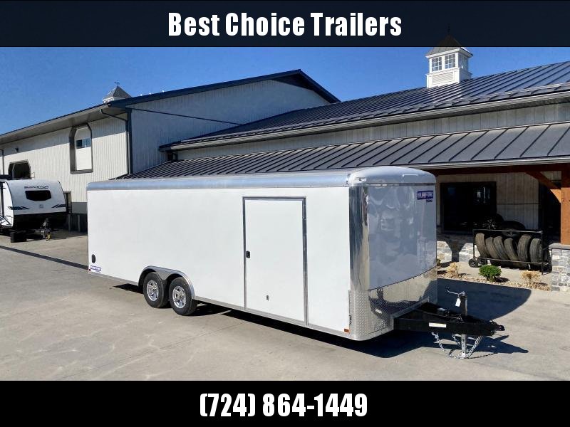 2022 Sure Trac 8.5x24' STRCH Commercial Round Top Enclosed Car Hauler Trailer 9900# * WHITE * TORSION * BACKUP LIGHTS * SCREWLESS * 1 PIECE ROOF * PLYWOOD * TUBE STUDS * ALUMINUM WHEELS * 48" RV DOOR * 7K JACK * CLEARANCE 2022 Sure Trac 8.5x24' STRCH Commercial Round Top Enclosed Car Hauler Trailer 9900# * WHITE * TORSION * BACKUP LIGHTS * SCREWLESS * 1 PIECE ROOF * PLYWOOD * TUBE STUDS * ALUMINUM WHEELS * 48" RV DOOR * 7K JACK * CLEARANCE