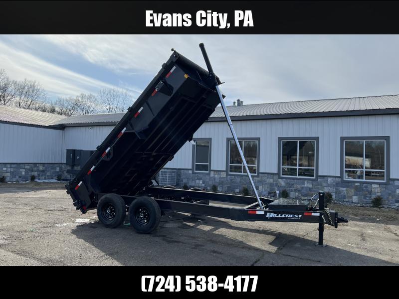 2025 Hillcrest Trailers 7x14' Dump Trailer 14000 GVW * 12-TON TELESCOPIC HOIST * OVERSIZE TOOLBOX * I-BEAM FRAME * 7GA FLOOR * DELUXE TARP KIT * HD TOP RAIL * HD ADJUSTABLE COUPLER * REAR STAB JACKS * 12" O.C. C/M 1750183925