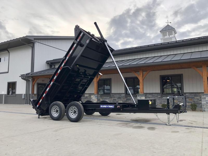2025 Sure-Trac 6x10' Dump Trailer 9900# GVW * TELESCOPIC HOIST UPGRADE * ADJUSTABLE COUPLER * UNDERMOUNT RAMPS * COMBO GATE * 7K DROP LEG JACK * FRONT/REAR BULKHEAD * INTEGRATED KEYWAY * SPARE MOUNT * HD FENDERS * 4" TUBE BEDFRAME