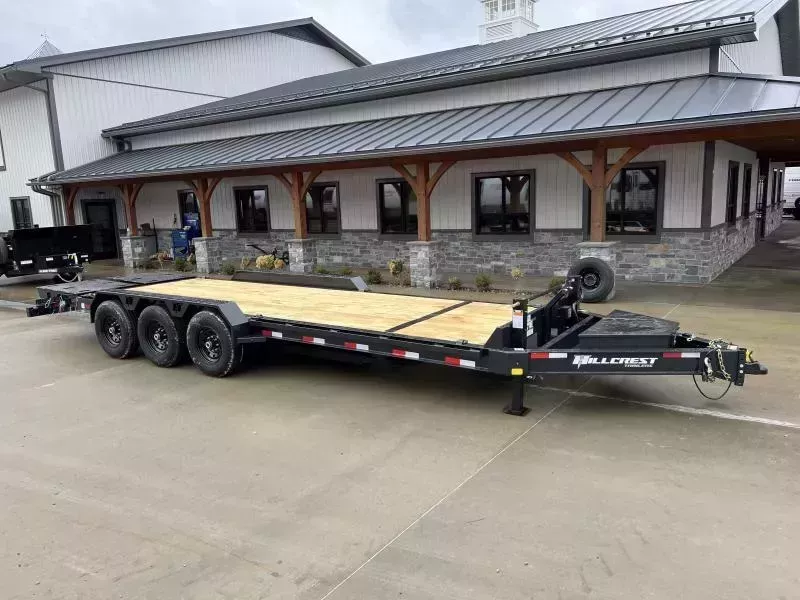2026 Hillcrest Trailers 7x24 Equipment Trailer 21000 GVW * TRIPLE AXLE * FULL WIDTH RAMPS * OVERSIZE TOOLBOX * DUAL JACKS * I-BEAM FRAME * D-RINGS/RUBRAIL/STAKE POCKETS * HD ADJUSTABLE COUPLER 
