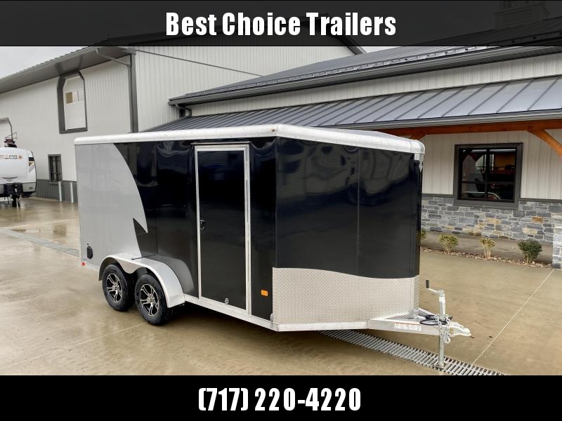 23 Neo Trailers 7x14 Namr Aluminum Enclosed Motorcycle Trailer Black Silver Vinyl Walls Aluminum Wheels 6 Height 2 Tone Integrated Frame Tie Down System Best Choice