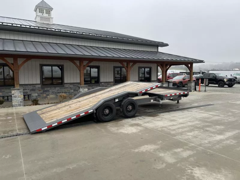 2025 Midsota 102x24 Gravity Tilt Equipment Trailer 22000# GVW * 10000# AXLES * 102" DECK * DRIVE OVER FENDERS * A-FRAME TOOLBOX * URETHANE PAINT * 17.5" RUBBER * HYDRAULIC STOP/CONTROL VALVE