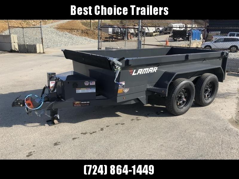2023 Lamar 5x10' Dump Trailer 9990# GVW * 5200# AXLES * DELUXE TARP KIT * 12K JACK UPGRADE * UNDERMOUNT RAMPS * CHARCOAL * ADJUSTABLE COUPLER * RIGID RAILS * 110V CHARGER * DOUBLE CHANNEL FRAME * 10GA FLOOR * 4" CHANNEL BED FRAME 2023 Lamar 5x10' Dump Trailer 9990# GVW * 5200# AXLES * DELUXE TARP KIT * 12K JACK UPGRADE * UNDERMOUNT RAMPS * CHARCOAL * ADJUSTABLE COUPLER * RIGID RAILS * 110V CHARGER * DOUBLE CHANNEL FRAME * 10GA FLOOR * 4" CHANNEL BED FRAME