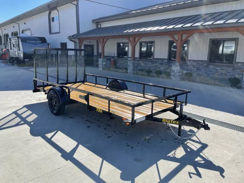 2026 Big Tex Trailers 35SA 77"x14' Tube Top Landscape Utility Trailer 2995# GVW * 77" WIDTH * 2X2" TUBE TOPRAIL * SETBACK JACK * (4) TIE DOWNS * LED LIGHTS * SPARE MOUNT