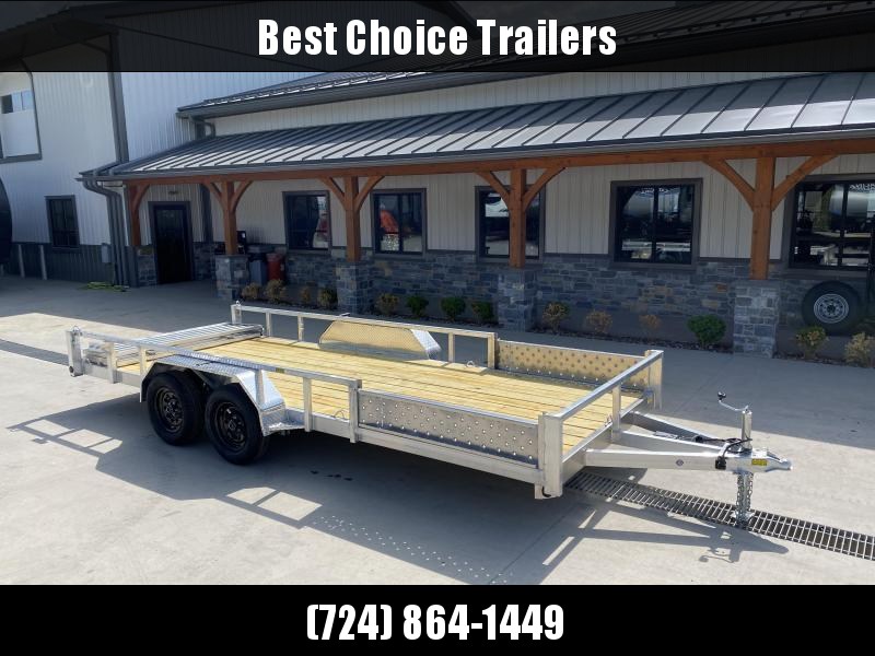 2022 QSA 7x18' Deluxe Aluminum Utility Landscape Trailer 7000# GVW * ATV SIDE RAMPS * DROP AXLES * TUBE FRAME AND TONGUE * BI FOLD GATE * TIE DOWNS * FOLD IN GATE * LED'S * FENDER GUSSETS * TUBE TOP RAIL * TUBE FRAME & TONGUE 2022 QSA 7x18' Deluxe Aluminum Utility Landscape Trailer 7000# GVW * ATV SIDE RAMPS * DROP AXLES * TUBE FRAME AND TONGUE * BI FOLD GATE * TIE DOWNS * FOLD IN GATE * LED'S * FENDER GUSSETS * TUBE TOP RAIL * TUBE FRAME & TONGUE