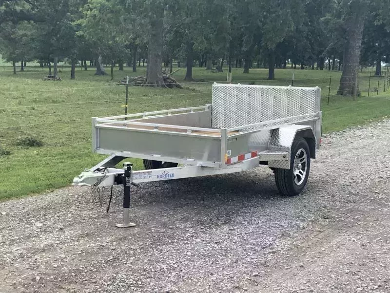 2026 Nordtek 77x10' Aluminum HD Utility Trailer 2990# GVW * BI FOLD GATE * ALUMINUM WHEELS * 4" CHANNEL TONGUE * 16" O.C. CROSSMEMBERS