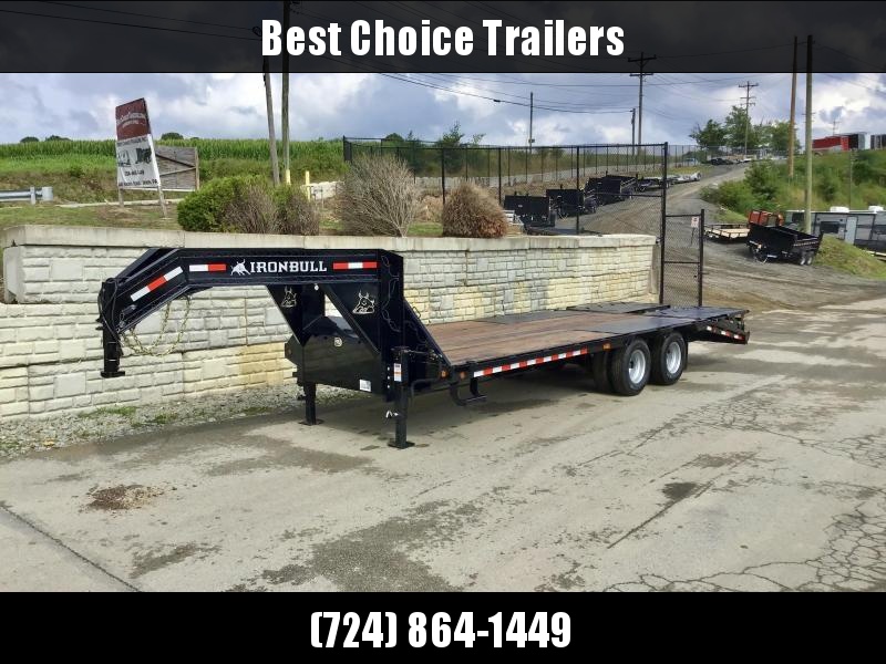 2021 Ironbull 102x24' Gooseneck Beavertail Deckover Trailer 24000# GVW * DEXTER 12K AXLES * FULL WIDTH RAMPS * PIERCED FRAME * SPARE TIRE * UNDER FRAME BRIDGE * RUBRAIL/STAKE POCKETS/PIPE SPOOLS/D-RINGS * DUAL JACKS 2021 Ironbull 102x24' Gooseneck Beavertail Deckover Trailer 24000# GVW * DEXTER 12K AXLES * FULL WIDTH RAMPS * PIERCED FRAME * SPARE TIRE * UNDER FRAME BRIDGE * RUBRAIL/STAKE POCKETS/PIPE SPOOLS/D-RINGS * DUAL JACKS