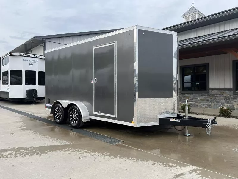 2026 Sure-Trac 7x14' Enclosed Cargo Trailer 7000# GVW * CHARCOAL * TORSION * SCREWLESS * ALUM WHEELS * 1PC ROOF * 6'6" H * 6" FRAME