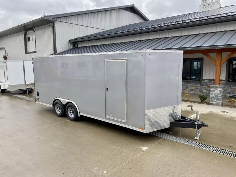 2026 ITI Cargo 8.5x24' Enclosed Car Hauler Trailer 9900# GVW * SILVER EXTERIOR * 7' HEIGHT * 5200# AXLES * .030 SEMI-SCREWLESS * RV DOOR * 1 PC ROOF * TRIPLE TUBE TONGUE * TUBE STUDS * TRUCKBED LINER ON TONGUE AND SILLS