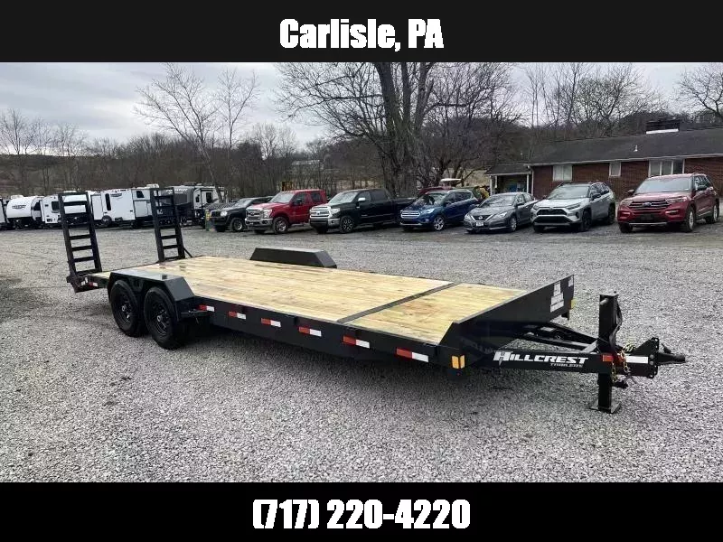 2026 Hillcrest Trailers 7x24 Equipment Trailer 14000 GVW * HD RAMPS * D-RINGS/STAKE POCKETS * ADJUSTABLE COUPLER * 12K JACK * CHARCOAL POWDER COAT 1759633447