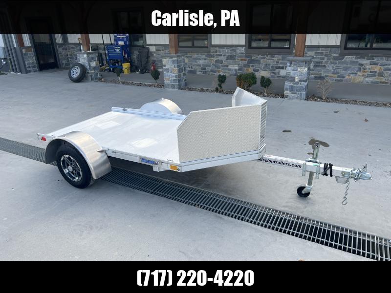 NEW Mission 5x8 All Aluminum Motorcycle Trailer 2200# GVW * DEXTER TORSION AXLES * REMOVABLE ROCKGUARD * ALUMINUM FRAME * EXTRUDED ALUMINUM FLOOR * HD PULL OUT RAMP 1750183920